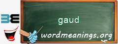 WordMeaning blackboard for gaud
